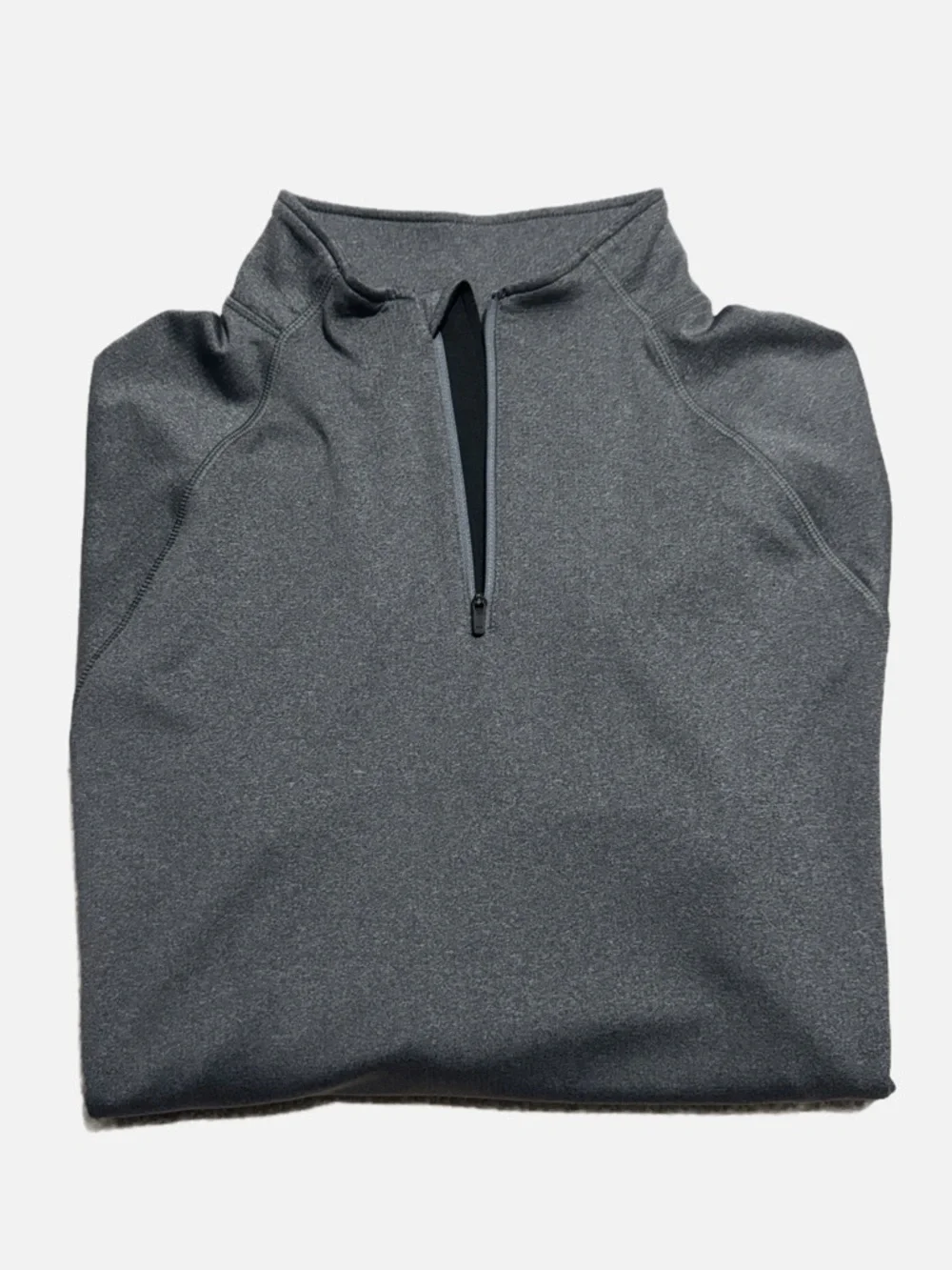 Hylete Mens Size L Gray Flexion II Quarter Zip Jacket Thumbholes Performance